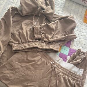 Koral Tan Hoodie and Joggers Set